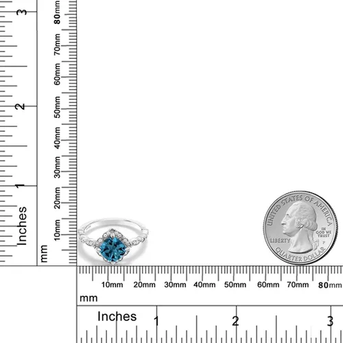 Vista 20 de Gem Stone King Anillo de compromiso solitario de moissanita blanca con piedra natal de corte cojín de 0.276 in para mujer, plata de ley 925