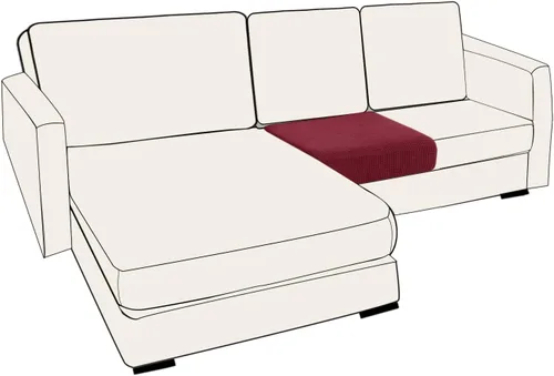 Vista 136 de UNBBRRL Fundas de cojín de asiento para sofá, elásticas, funda de cojín individual para sofá, fundas de cojín para sofá, fundas de héroe protegen
