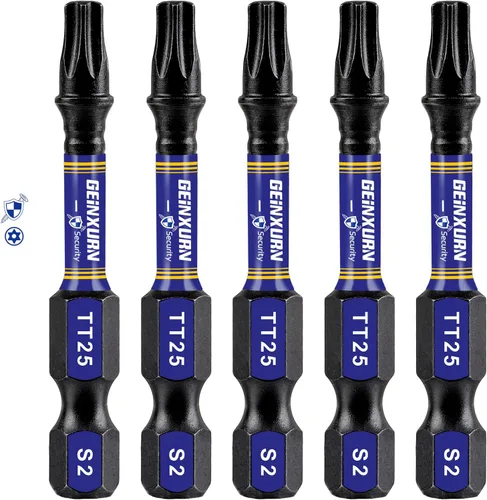 Vista 17 de Geinxurn Juego de brocas de destornillador magnético de impacto de seguridad T15 de 2 pulgadas, juego de brocas de potencia de cabeza Torx #15 de 51