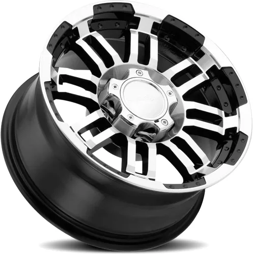 Vista 2 de Vision Warrior 375 - Rueda mecanizada negra brillante (17 x 8.5 pulgadas/5 x 4.5 pulgadas)