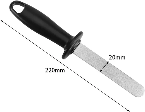 Vista 2 de Herramienta de mano multifunción de doble cara piedra afiladora, sacapuntas para afilar cuchillo, hacha, cuchilla de cortadora de césped, tijeras