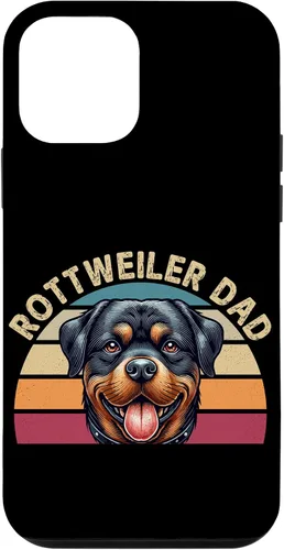 Vista 16 de Rottweiler Dad Rottie Father Dog Parent Father's Day Retro Case for iPhone 16