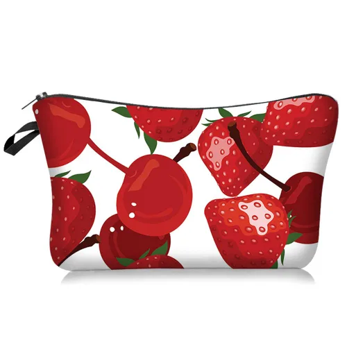Vista 16 de FITINI Bolsa de maquillaje de aguacate de viaje, pequeña bolsa organizadora de cosméticos portátil para mujeres y niñas, con cremallera