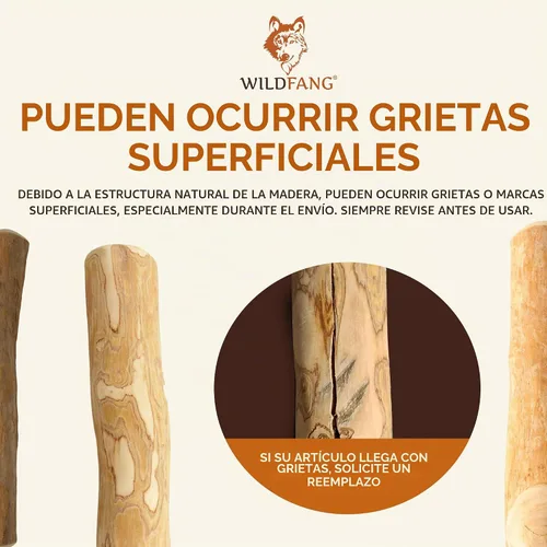 Vista 2 de Wildfang® Coffee Wood Masticable para Perros, Mediano - Juguetes Masticables Resistentes para Masticadores Agresivos, Juguetes de Dentición