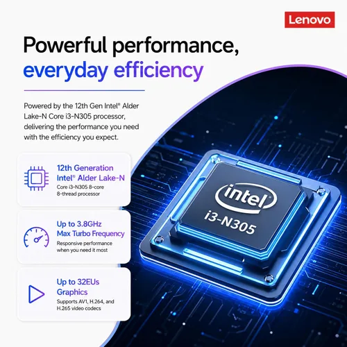Vista 5 de Lenovo IdeaCentre - Computadora de escritorio todo en uno de alto rendimiento de 24 pulgadas • Procesador Intel Core i3 de 8 núcleos • 32 GB de RAM