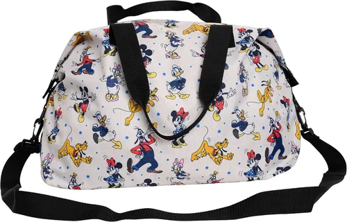 Vista 4 de Disney Bolsa de lona de Mickey Mouse Friends con estampado de fin de semana, Blanco sucio
