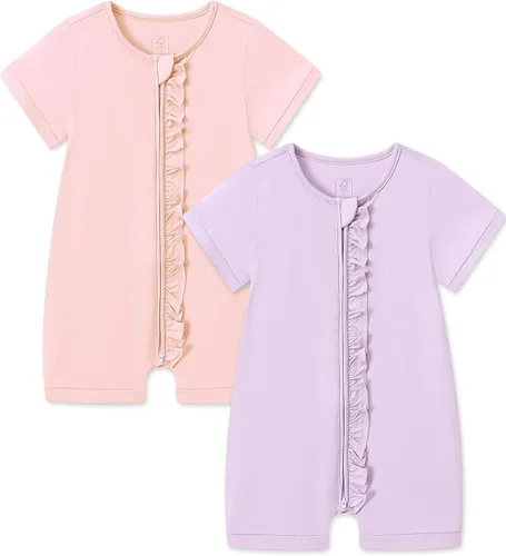 Vista 11 de JunNeng Viscose from Bamboo Baby Sleeper, Short Sleeve Romper Jumpsuit