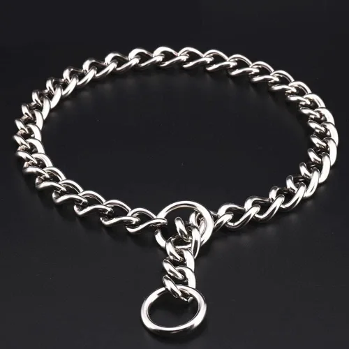 Vista 4 de Collar de cadena para perro, collar de entrenamiento, collares de cadena de acero inoxidable para perros pequeños y medianos, longitud 16 pulgadas