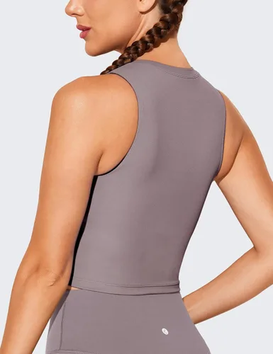 Vista 4 de Natural Feelings - Sujetadores deportivos sin mangas, con relleno extraíble, para mujer ombligueras para yoga, entrenamiento, correr