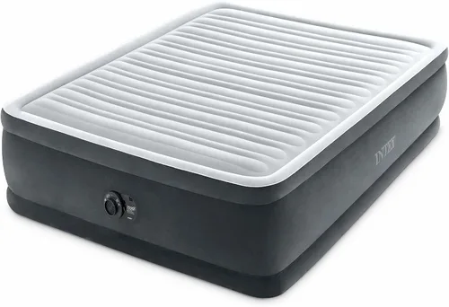 Vista 11 de Intex 67765ED Dura-Beam Deluxe Comfort-Plush Mid-Rise Air Mattress: Fiber-Tech – Tamaño Twin – Bomba eléctrica incorporada – Altura de la cama 33 cm