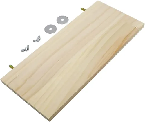 Vista 7 de Litewoo - Estante grande de madera para periquitos, 1 unidad Natural wood, sturdy flat bird perch shelf, for small-medium