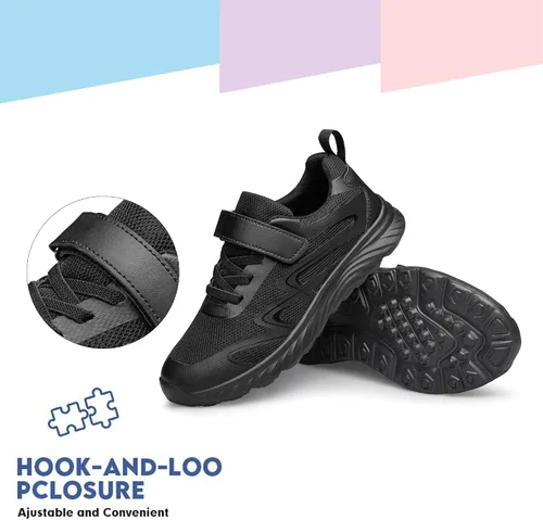 Vista 4 de AMANSSE Zapatos deportivos para niños y niñas, para correr, escuela, para niños pequeños, niños grandes