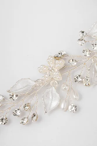 Vista 6 de Coucoland - Diadema de niña de hadas para primera comunión; tiara de corona de cristal, accesorio para el cabello de bebé, diadema para novias