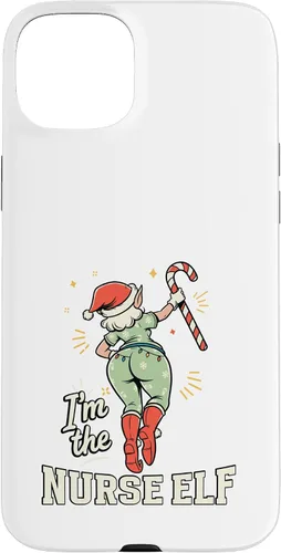 Vista 8 de I'm The Nurse Elf Funny Matching Family Christmas Group Case for iPhone 16