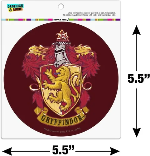 Vista 5 de Harry Potter Gryffindor pintado cresta automotriz coche refrigerador Locker vinilo círculo imán
