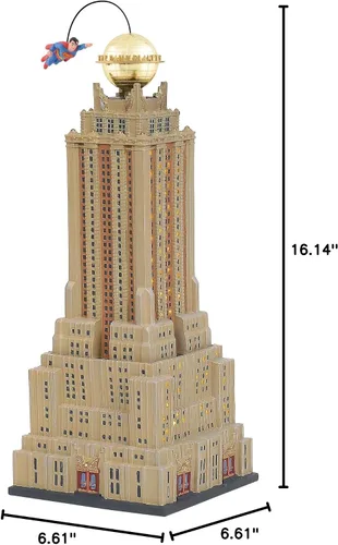 Vista 5 de Department 56 DC Comics Village Superman The Daily Planet - Edificio iluminado, 16.14 pulgadas, multicolor