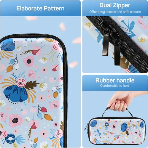 Vista 6 de MoKo Funda de transporte para Nintendo Switch modelo OLED Nintendo Switch, carcasa rígida portátil de viaje con 10 ranuras para tarjetas de juego