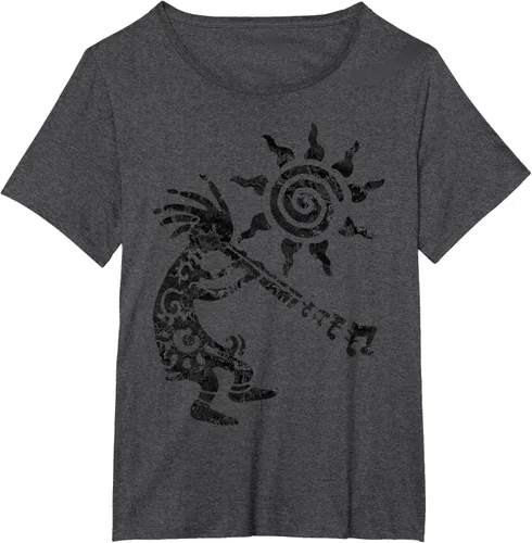 Vista 25 de Native American Kokopelli Musican With Flute 2 - Camiseta divertida para fanáticos, Blanco, S