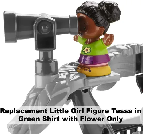 Vista 5 de Pieza de repuesto para juego Fisher-Price Little People Swing & Share Treehouse - DYF19 ~ Figura de repuesto para niña Tessa ~ Camisa verde con flor