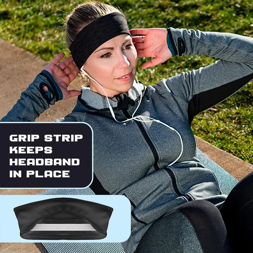 Vista 4 de E Tronic Edge Diademas para correr para hombres, mujeres, niños y niñas, bandas deportivas para baloncesto, yoga, ejercicio, entrenamiento, secado