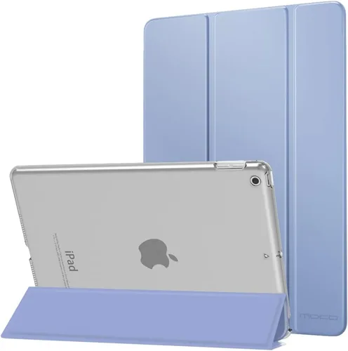 Vista 45 de MoKo - Funda compatible con iPad 2019, fina, ligera, inteligente, carcasa, cubierta de soporte con protector trasero traslúcido esmerilado 1-Oro Rosa