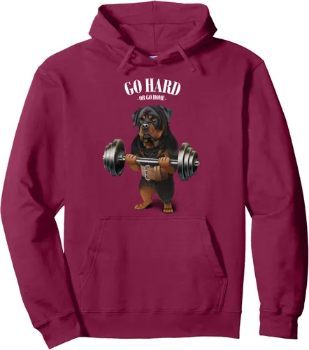Vista 13 de Rottweiler - Sudadera con capucha para levantamiento de pesas y gimnasio, Negro, S