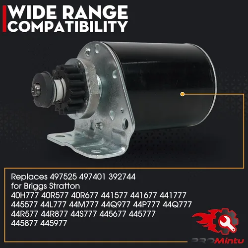 Vista 5 de El motor de arranque sustituye a 497525 497401 392744 para Briggs Stratton 40H777 40R577 40R677 441577 441677 441777 445577 44L777 44M777 44Q97 7