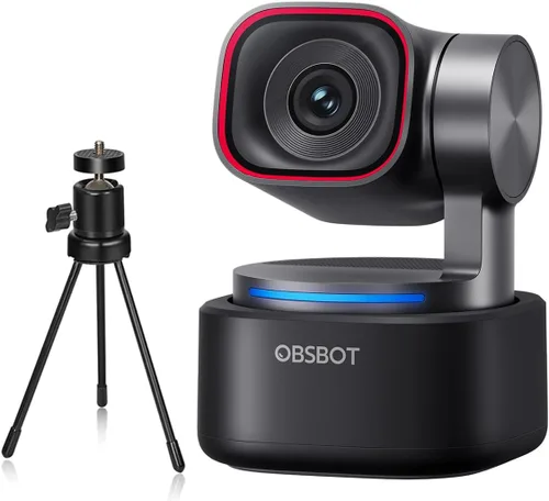Vista 16 de OBSBOT Tiny 2 - Cámara web PTZ 4K con alimentación de IA, enfoque 4 veces más rápido, CMOS de 1/1.5", USB 3.0, transmisión de datos 10 veces más