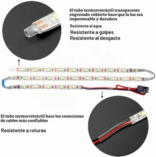 Vista 3 de Tiras de luz LED impermeables para autos RC, camiones, aviones, barcos, drones, ala fija, modelo de ala AR, luz de resplandor inferior (blanco)