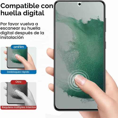 Vista 4 de amFilm Protector de pantalla de privacidad para Samsung Galaxy S22 0.18 oz de 6.1 pulgadas con 2 protectores de lente de cámara, antiespía