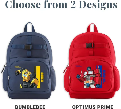 Vista 6 de Let's Make Memories Mochila personalizada con lonchera (opcional) - Colección TRANSFORMERS, Rojo -, Optimus Prime