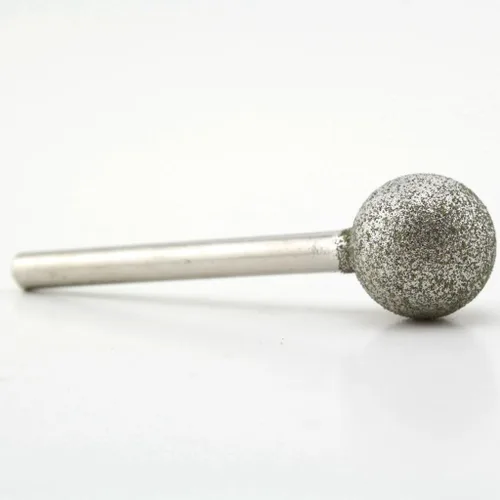 Vista 4 de ILOVETOOL Broca de molienda esférica de 0.394 in vástago redondo de diamante de 0.236 in para herramienta Dremel