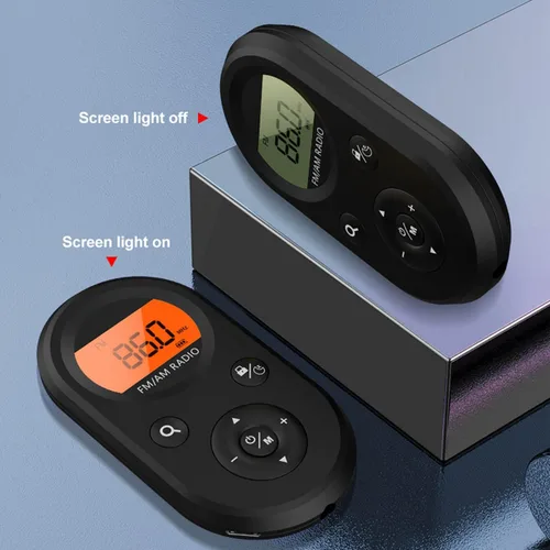Vista 6 de Radio AM FM, mini radio de sintonización digital, radio estéreo portátil con auriculares, 76 a 108 MHz FM 520/522 a 1710 KHz AM para senderismo