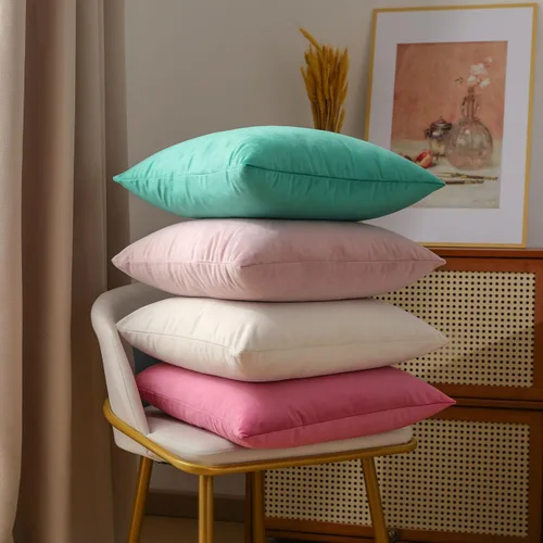 Vista 14 de Lewondr - Fundas de almohada de pana, juego de 4 fundas cuadradas de 22x22 pulgadas, con diseños a rayas modernas, para sofá, sala de estar, Marrón