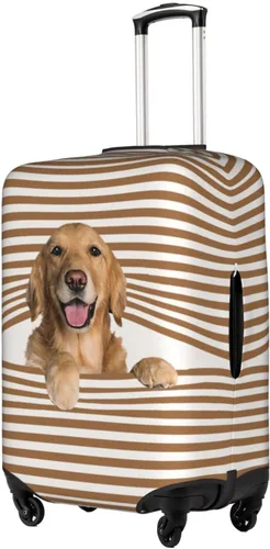 Vista 2 de Nogay Golden Retriever - Funda elástica para maleta, para damas, niñas, Blanco