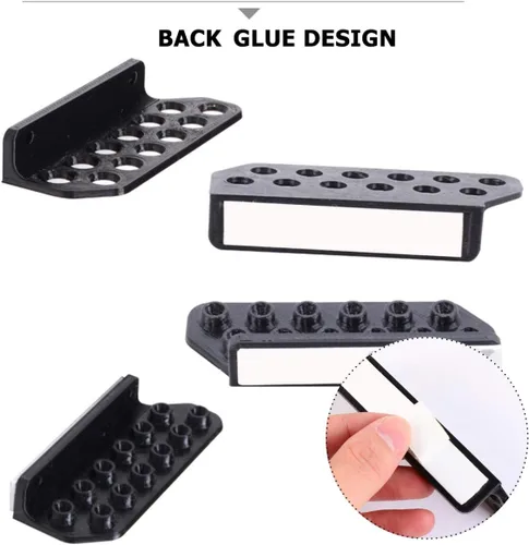 Vista 7 de BESPORTBLE Estante de flechas montado en la pared, soporte para 12 flechas con autoadhesivo para accesorios de tiro con arco, 1 par