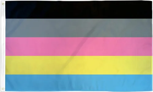 Vista 2 de Bandera de orgullo poligénero de 3 x 5 pies de poliéster