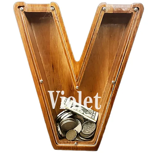 Vista 17 de Alcancía personalizada grande de madera con letras, alcancía de monedas, alcancía personalizada con nombre, puede usarse como regalo de Navidad
