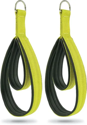 Vista 12 de Wonderful Day 2 correas de pilates para reformador, cómodo grosor mejorado, correas de ejercicio de doble bucle con anillo en D para entrenamiento