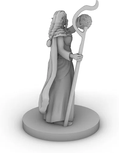 Vista 2 de Female Elf Druid 2 Mesa DND Gaming Miniatura