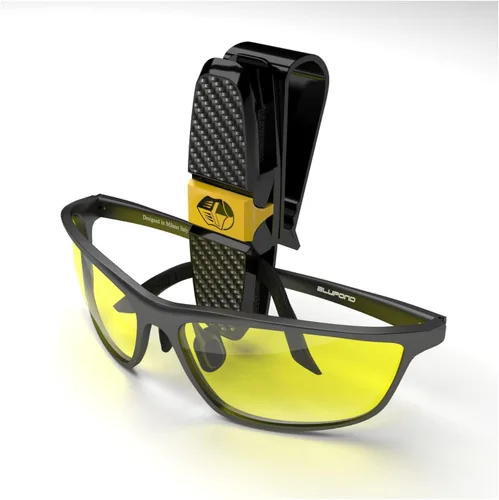 Vista 8 de BLUPOND Gafas de conducción nocturna para hombres/mujeres - HD Yellow Vision para máxima claridad - Rally Negro
