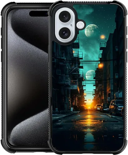 Vista 152 de CARLOCA Funda compatible con iPhone 15, increíble patrón de luz espacial nebulosa para niñas y niños, ultra protección, a prueba de golpes