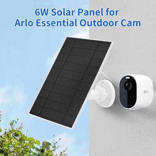 Vista 2 de Cargador de panel solar para Arlo Essential 2K para exteriores (2ª generación)/cámara Essential XL (2ª generación)/cámara Essential Spotlight, USB C
