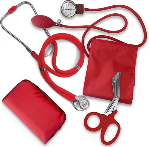 Vista 11 de ASA TECHMED Paquete de inicio para enfermeras y EMT Estetoscopio, monitor de presión arterial y tijeras de trauma de 19.1 cm EMT Regalo ideal