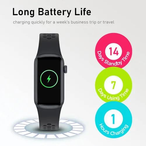 Vista 7 de Reloj de contador de pasos para hombres y mujeres, relojes inteligentes Laides, notificación de mensajes, IP68, impermeable, rastreador