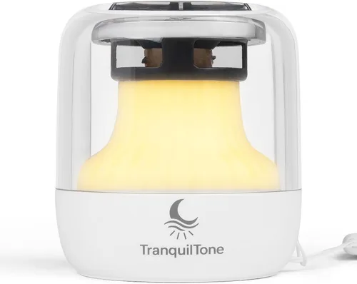 Vista 2 de Máquina de ruido blanco para bebés y adultos - Mini máquina de sonido portátil para dormir con 15 sonidos calmantes, luz nocturna, temporizador
