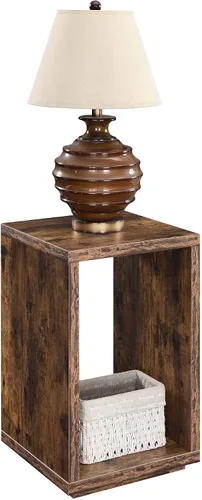 Vista 4 de Convenience Concepts Northfield Admiral - Mesa auxiliar con estante, madera de granero