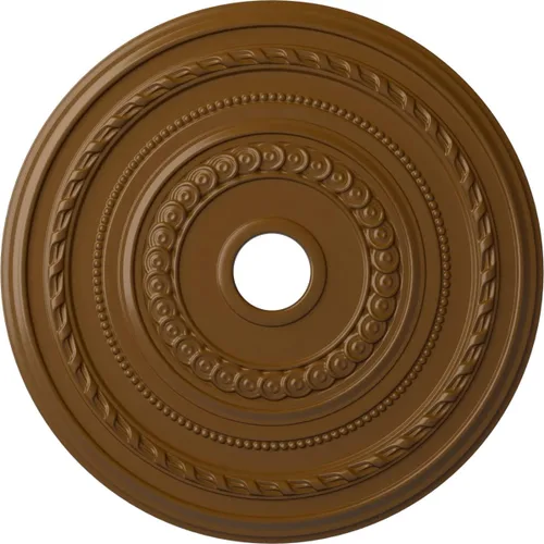 Vista 48 de Ekena Millwork CM25COFCS Cole Medallón de Techo, 25 3/8"OD x 3 3/8"ID x 1 3/8"P, pintado a mano Flash Cobre