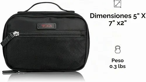 Vista 8 de TUMI - Bolsa de accesorios de equipaje - Neceser de viaje para hombre y mujer, Negro -, Bolsa de accesorios pequeña