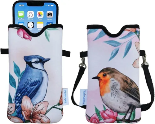 Vista 63 de Tainada Funda Estuche Bolsa de Neopreno para Teléfono para Hombres y Mujeres con Correa Cruzada/Cordón para el Cuello para iPhone 17/16/15 Pro Max